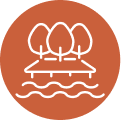 Colored leaf icon